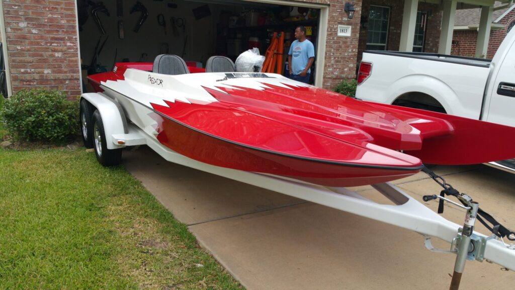 Boat before shrink wrap